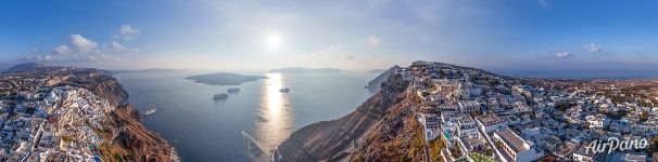 Fira from above. Panorama Fira from above. Panorama