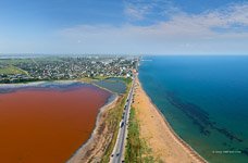 Feodosia Gulf and Adjigol lake Feodosia Gulf and Adjigol lake