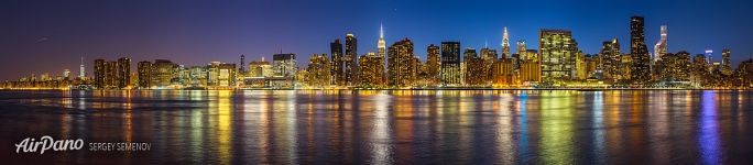 Panorama of New York at night Panorama of New York at night