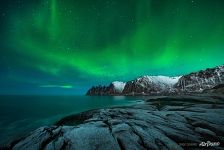 Northern lights above Senja Island Northern lights above Senja Island