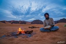 Campfire in the Sahara Desert Campfire in the Sahara Desert