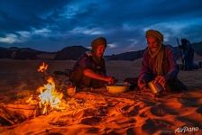 Campfire in the Sahara Desert Campfire in the Sahara Desert
