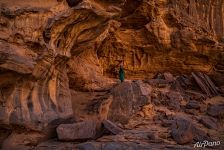 Among the rocks of Sahara Desert Among the rocks of Sahara Desert