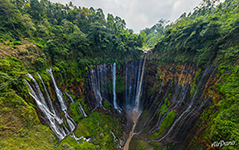 Beautiful waterfall on Java Island