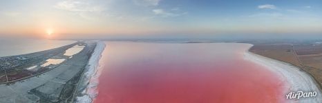 Sasyk Lake from above Sasyk Lake from above