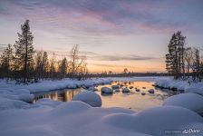 Sunset on the Kola Peninsula